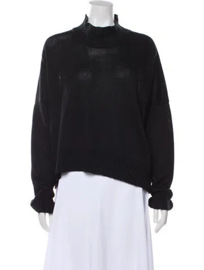 Pre-owned Eskandar Linen Mock Neck Sweater In Multi