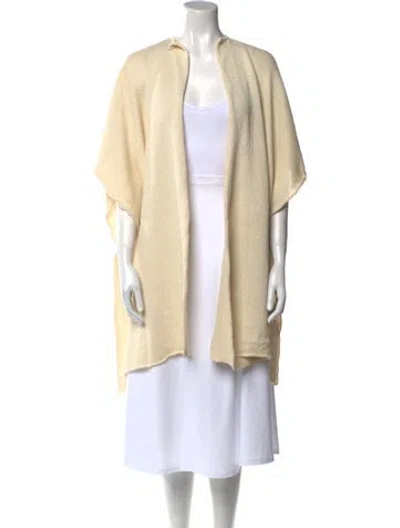 Pre-owned Eskandar Linen Open Front Sweater In Neutral