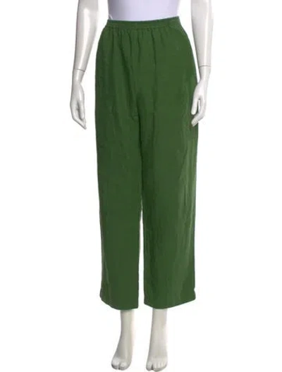 Pre-owned Eskandar Linen Pants In Green