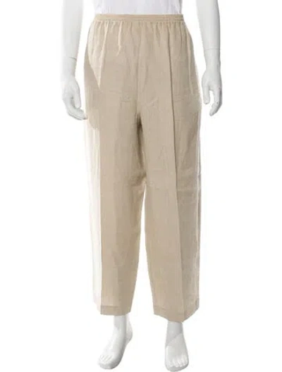 Pre-owned Eskandar Linen Pants In Neutral
