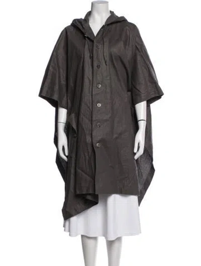 Pre-owned Eskandar Linen Poncho In Grey