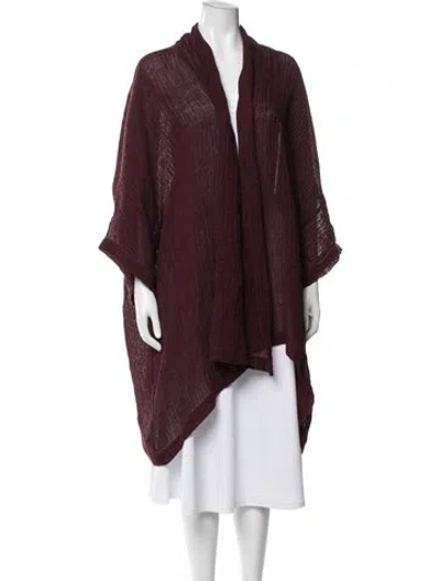 Pre-owned Eskandar Linen Robe In Burgundy