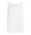 Eskandar Linen Round-neck Tank Top In White