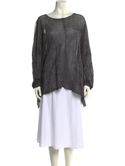 Pre-owned Eskandar Linen Scoop Neck Sweater In Brown