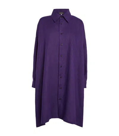 Eskandar Linen Shirt In Purple