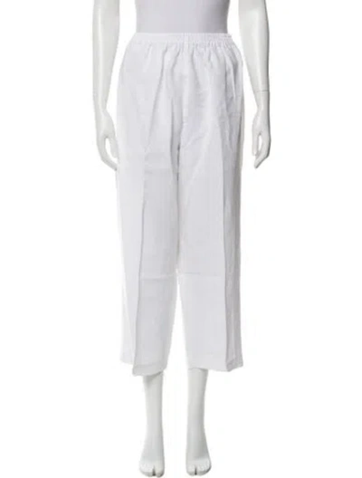 Pre-owned Eskandar Linen Straight Leg Pants In Neutral