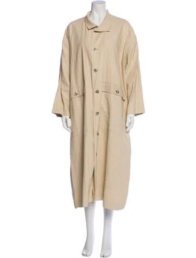 Pre-owned Eskandar Linen Trench Coat In Neutral