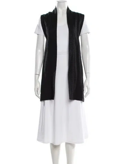 Pre-owned Eskandar Linen Vest In Black