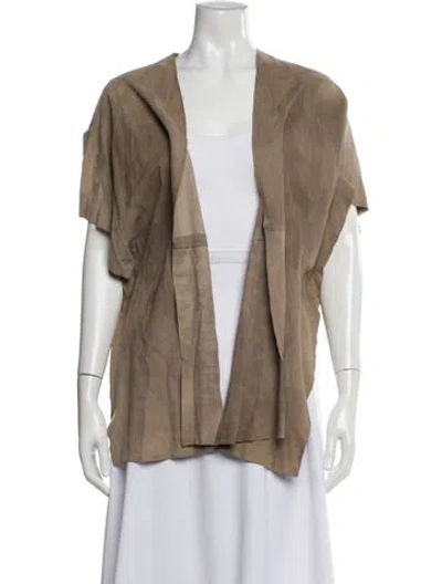 Pre-owned Eskandar Linen Vest In Brown