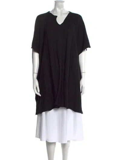 Pre-owned Eskandar Linen V-neck Sweater In Black