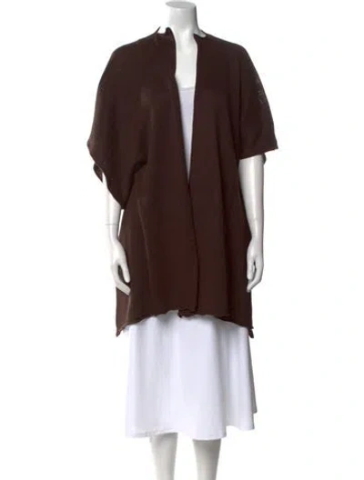 Pre-owned Eskandar Linen V-neck Sweater In Brown
