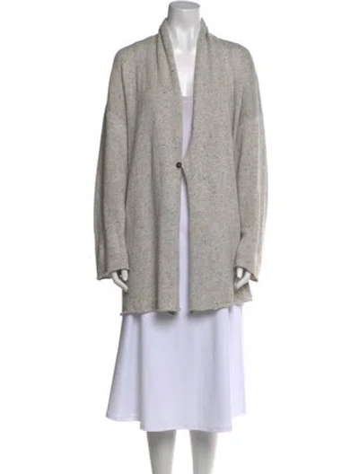 Pre-owned Eskandar Linen V-neck Sweater In Neutral