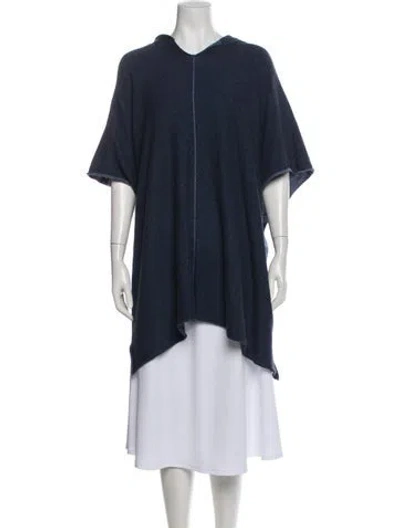 Pre-owned Eskandar Linen V-neck Top In Blue