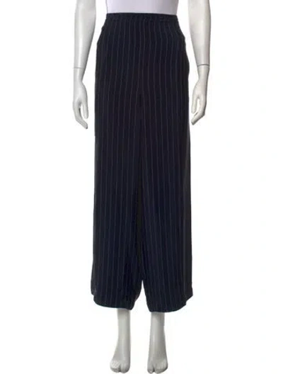 Pre-owned Eskandar Linen Wide Leg Pants In Black