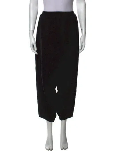 Pre-owned Eskandar Linen Wide Leg Pants In Black