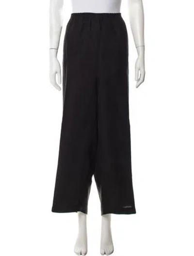 Pre-owned Eskandar Linen Wide Leg Pants In Black