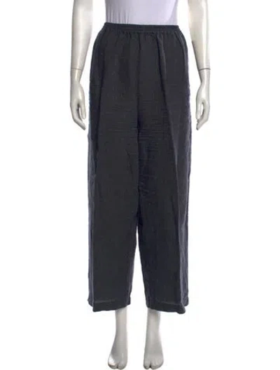 Pre-owned Eskandar Linen Wide Leg Pants In Blue