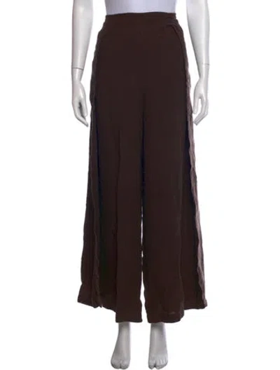 Pre-owned Eskandar Linen Wide Leg Pants In Brown
