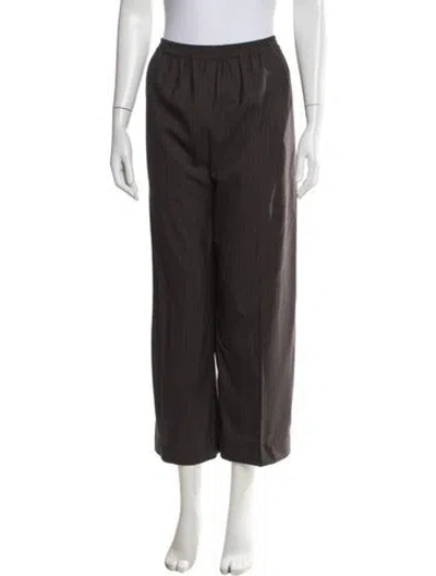 Pre-owned Eskandar Linen Wide Leg Pants In Brown