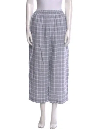 Pre-owned Eskandar Linen Wide Leg Pants In Gray