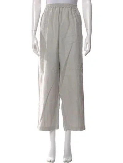 Pre-owned Eskandar Linen Wide Leg Pants In Gray