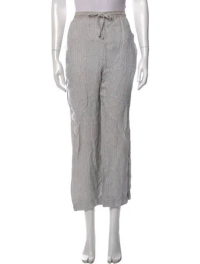 Pre-owned Eskandar Linen Wide Leg Pants In Gray