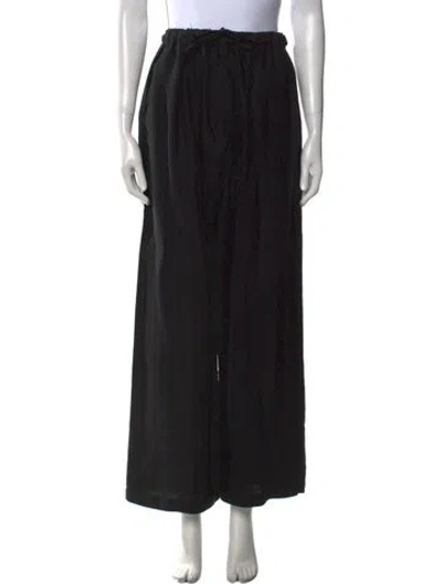 Pre-owned Eskandar Linen Wide Leg Pants In Gray