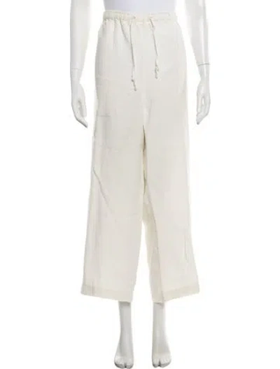 Pre-owned Eskandar Linen Wide Leg Pants In Grey