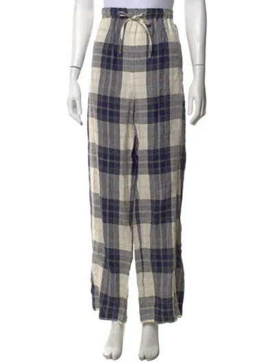 Pre-owned Eskandar Linen Wide Leg Pants In Multicolor