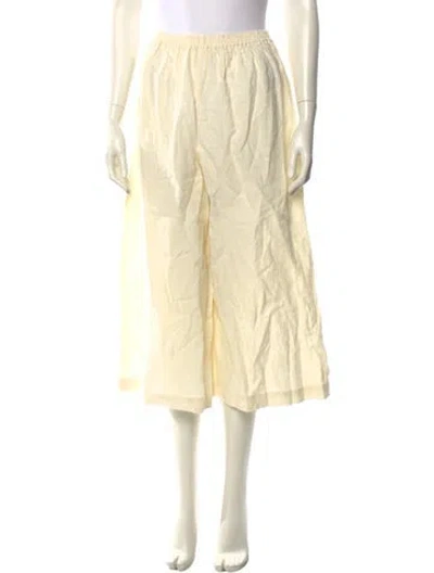 Pre-owned Eskandar Linen Wide Leg Pants In Neutral