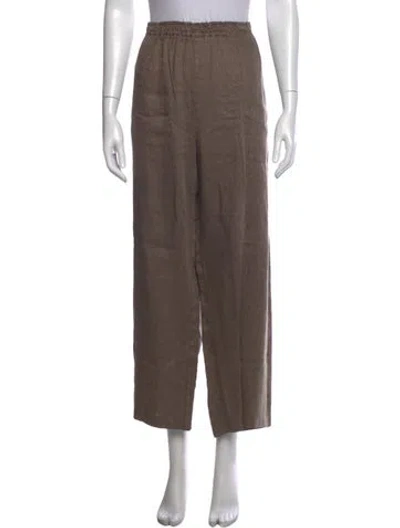 Pre-owned Eskandar Linen Wide Leg Pants In Neutrals