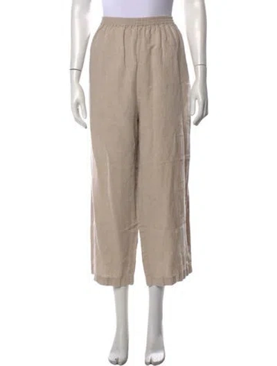 Pre-owned Eskandar Linen Wide Leg Pants In Neutrals