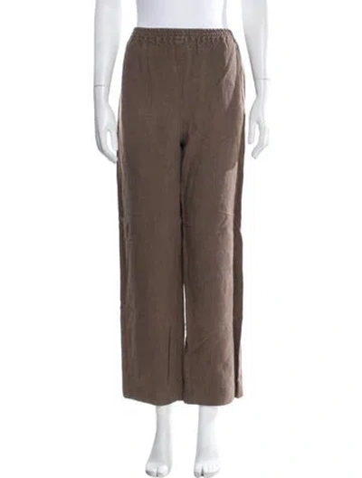 Pre-owned Eskandar Linen Wide Leg Pants In Neutrals