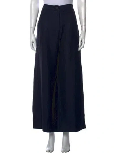 Pre-owned Eskandar Linen Wide Leg Pants W/ Tags In Black