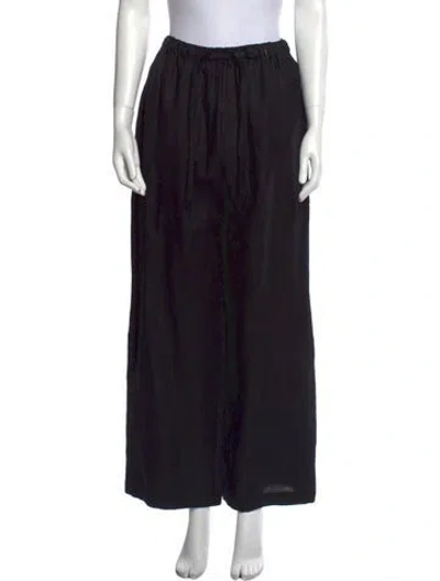 Pre-owned Eskandar Linen Wide Leg Pants W/ Tags In Blue