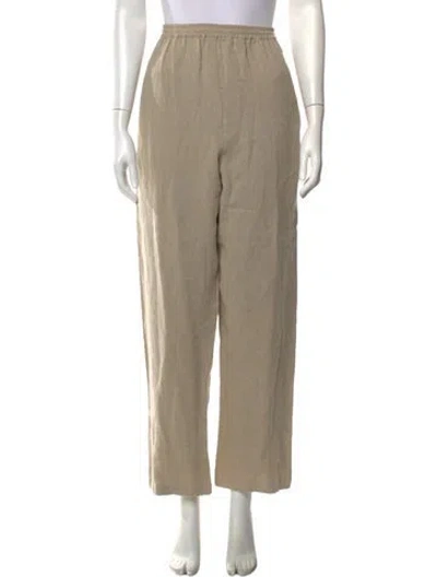 Pre-owned Eskandar Linen Wide Leg Pants W/ Tags In Green