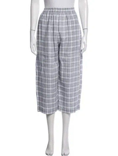Pre-owned Eskandar Linen Wide Leg Pants W/ Tags In Grey