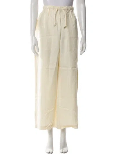 Pre-owned Eskandar Linen Wide Leg Pants W/ Tags In Neutral