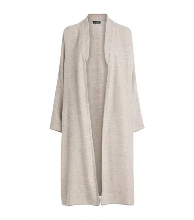 Eskandar Linen-blend Bakhtiari Cardigan In Neutral