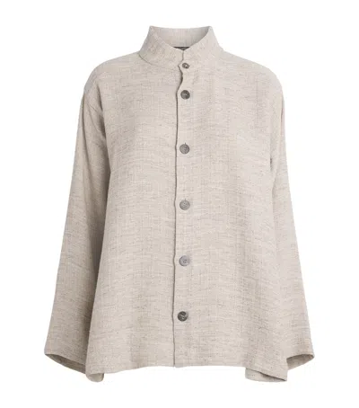 Eskandar Linen-blend Tweed Caucasus Jacket In Multi