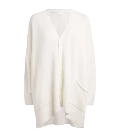 Eskandar Linen-organic Cotton V-neck Cardigan In White
