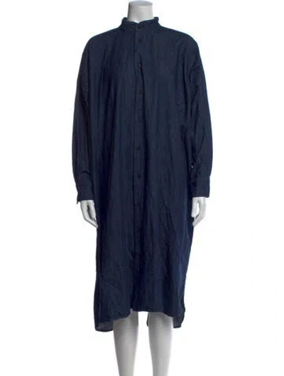 Pre-owned Eskandar Long Dress W/ Tags In Blue
