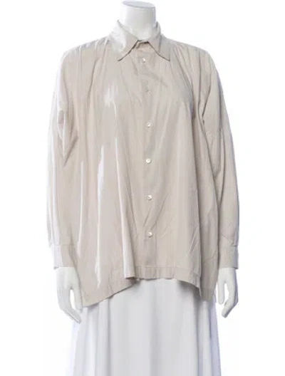 Pre-owned Eskandar Long Sleeve Blouse In Neutral