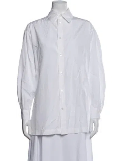 Pre-owned Eskandar Long Sleeve Button-up Top In Blue