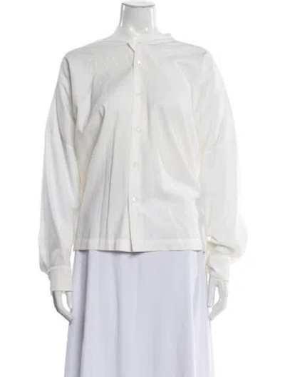 Pre-owned Eskandar Long Sleeve Button-up Top In Neutral