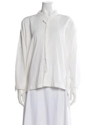 Pre-owned Eskandar Long Sleeve Button-up Top In Neutral