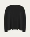 Shop Eskandar Long-sleeve Pima Cotton Top In Black