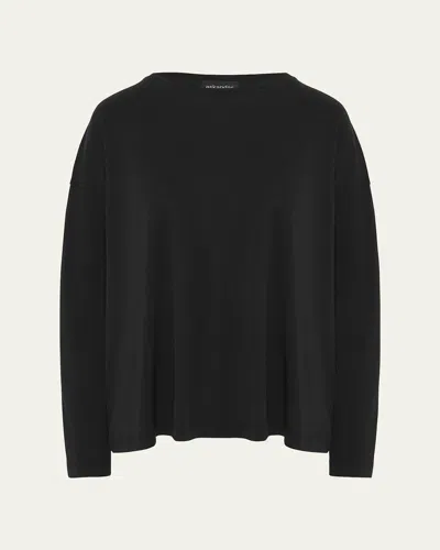 Eskandar Long-sleeve Pima Cotton Top In Black