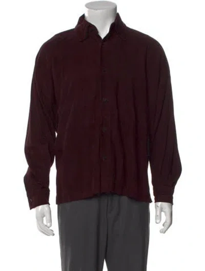 Pre-owned Eskandar Long Sleeve Shirt In Burgundy