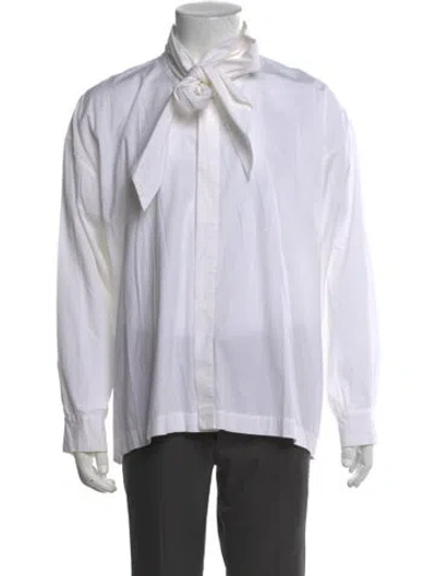 Pre-owned Eskandar Long Sleeve Shirt In White